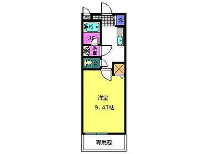 JR紀勢本線 宮前駅 徒歩13分 2階建 築20年(1K/1階)の間取り写真