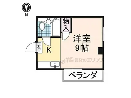 ハイム西川(ワンルーム/4階)の間取り写真