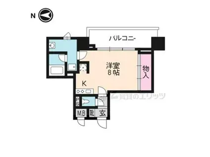 ALTA京都堀川ウインドア(ワンルーム/8階)の間取り写真