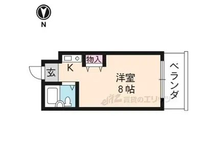 森田マンション西棟(ワンルーム/4階)の間取り写真