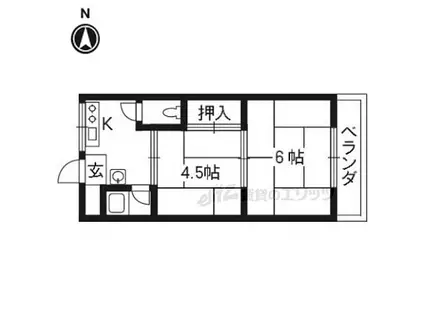 かなめの館(2K/2階)の間取り写真