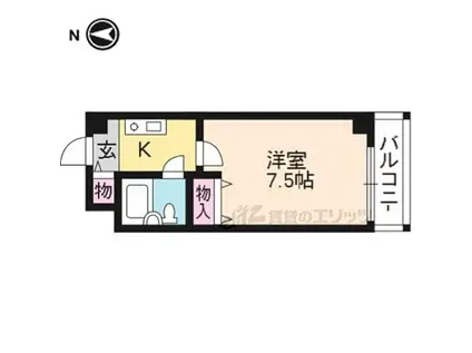 四ノ宮コート(1K/5階)の間取り写真