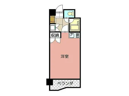 サンラビール小倉(ワンルーム/7階)の間取り写真