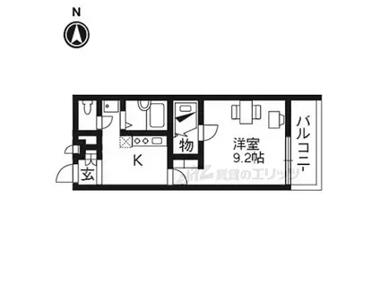 レオパレスMARUTO京田辺(1K/4階)の間取り写真