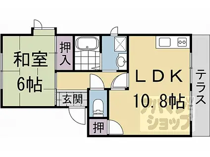 メゾン マキ(1LDK/1階)の間取り写真