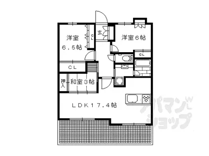 グランエスパス宝ヶ池(3LDK/3階)の間取り写真