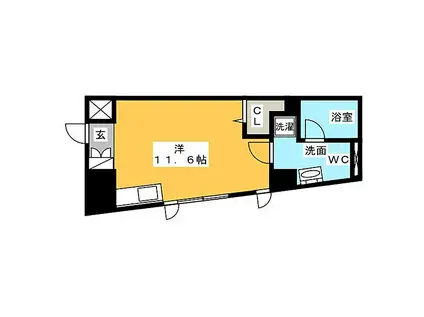 大曽根DELTA(ワンルーム/2階)の間取り写真