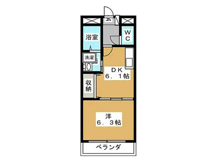 M-STAGEAOI(1DK/5階)の間取り写真