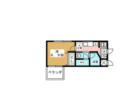 東桜コート(1K/10階)の間取り写真