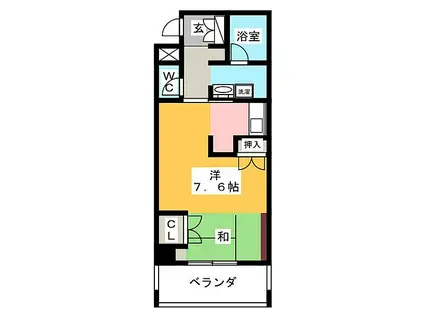 鶴舞ガーデンコート(ワンルーム/3階)の間取り写真