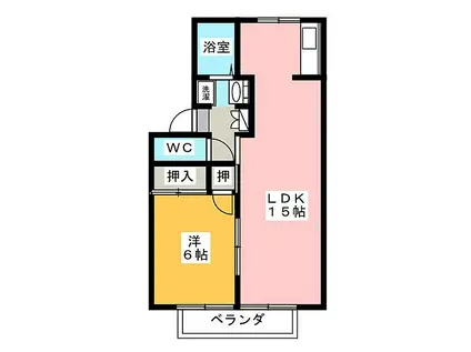 ファミール桜作(1LDK/2階)の間取り写真