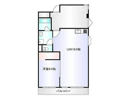 ロイヤルマンション丁田(1SLDK/1階)の間取り写真