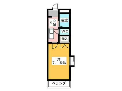べラ藤見ヶ丘マンション(1K/1階)の間取り写真
