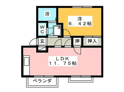 マ・メゾン槙(1LDK/2階)の間取り写真