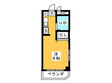 BELLE TOPIA 稲沢 II(ワンルーム/4階)の間取り写真