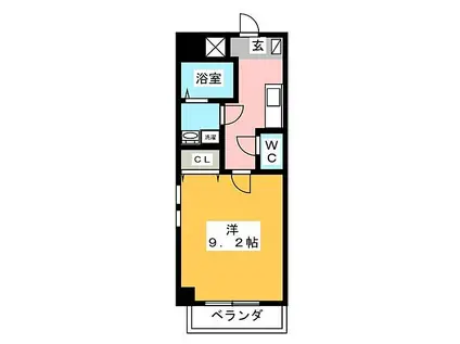 ヴィガラス永田町(1K/5階)の間取り写真