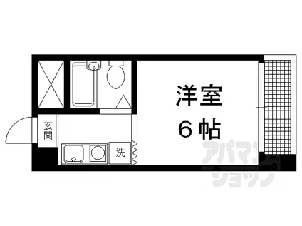 グローシングマンション(1K/2階)の間取り写真