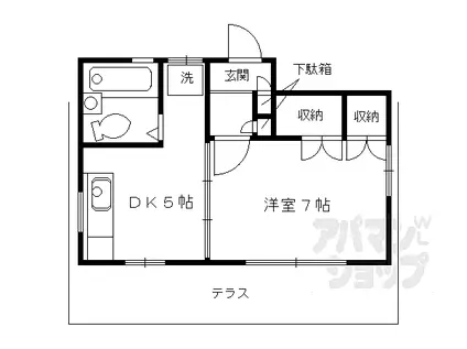 堀井ハイツ(1DK/1階)の間取り写真