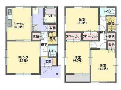 ヴィラ・コエド(3LDK)の間取り写真