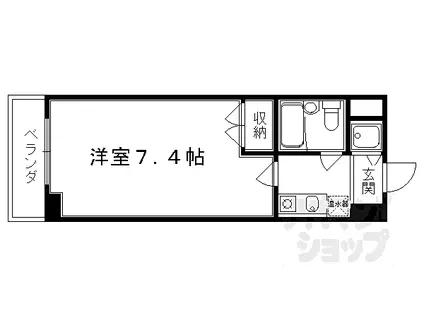 アクシルコート京都二条(1K/5階)の間取り写真