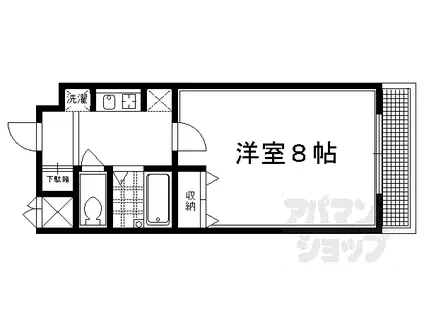 大晋メゾネ御所西(1K/5階)の間取り写真