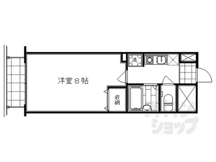 セレッソコート京都御所西(1K/4階)の間取り写真