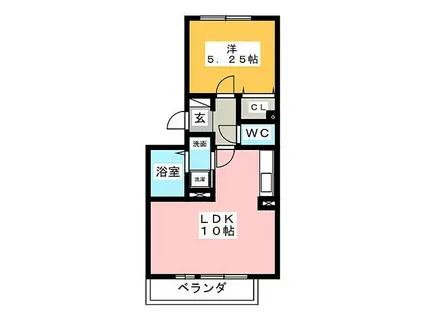 セリア141(1LDK/1階)の間取り写真