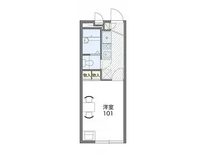 レオパレスエクセル元山I(1K/2階)の間取り写真