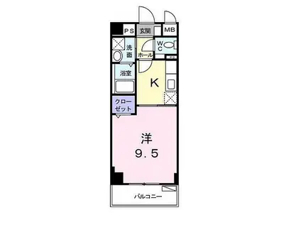 JR山陽本線 明石駅 バス乗車時間：26分 宮下南バス停で下車 徒歩1分 4階建 築17年(1K/3階)の間取り写真
