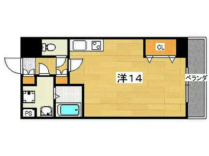 LA・VITAROSA 松栄(ワンルーム/5階)の間取り写真