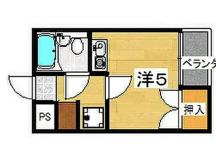 第3和幸マンション(ワンルーム/2階)の間取り写真