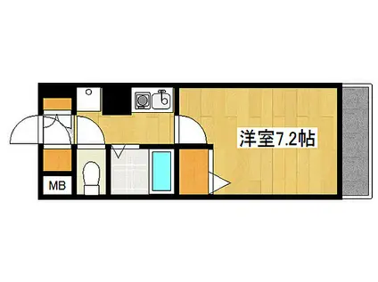 ワコーレ六甲アーベイン(1K/2階)の間取り写真