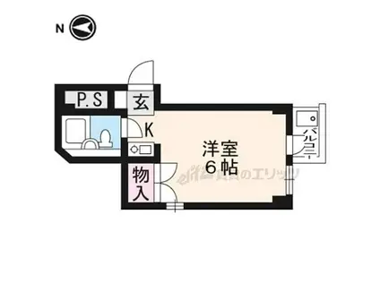 コスモハイツ里ノ内(1K/3階)の間取り写真