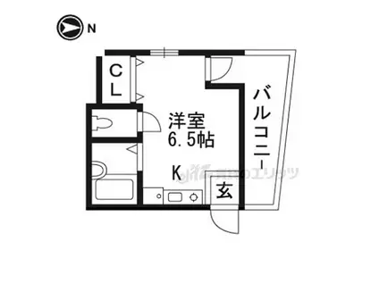 REGIA伏見新町(ワンルーム/2階)の間取り写真