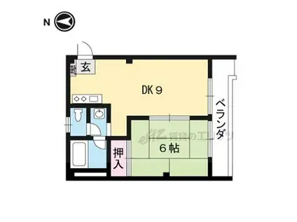 V AND Yホームヤスダ(1DK/2階)の間取り写真