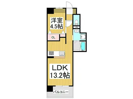 アヴァンセ東口(1LDK/5階)の間取り写真