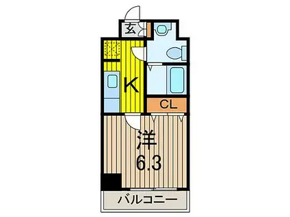 SS.ADVANCE西川口(1K/9階)の間取り写真