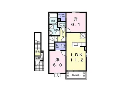 JR信越本線 今井駅 徒歩37分 2階建 築12年(2LDK/2階)の間取り写真