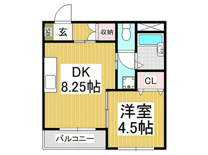 グランステージYOROZUYA(1LDK/3階)の間取り写真