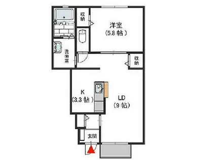 サクラメゾン(1LDK/1階)の間取り写真