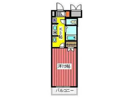 クオリティライフ優(1K/1階)の間取り写真