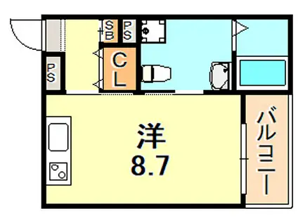 山陽電鉄本線 東垂水駅 徒歩13分 3階建 築5年(ワンルーム/3階)の間取り写真