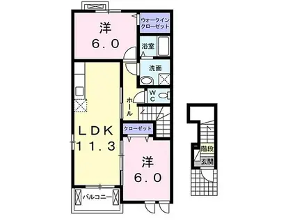 しなの鉄道 田中駅 徒歩32分 2階建 築14年(2LDK/2階)の間取り写真