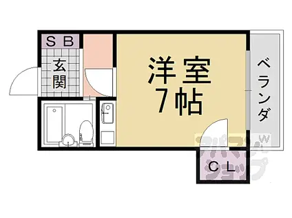 シャトージュネス田中(1K/3階)の間取り写真