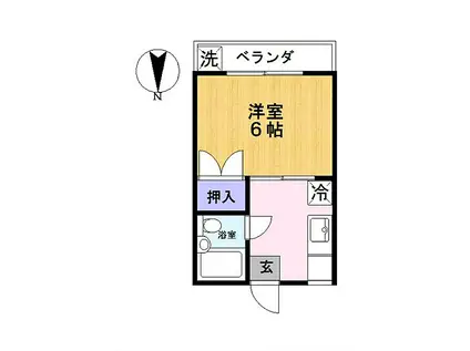 東京メトロ千代田線 北綾瀬駅 徒歩3分 3階建 築39年(1K/3階)の間取り写真
