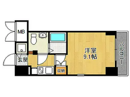 エス・キュート尼崎2(1K/12階)の間取り写真