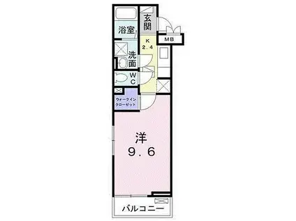 JR常磐線 佐貫駅 バス乗車時間：3分 花丸住宅前バス停で下車 徒歩2分 3階建 築4年(1K/1階)の間取り写真