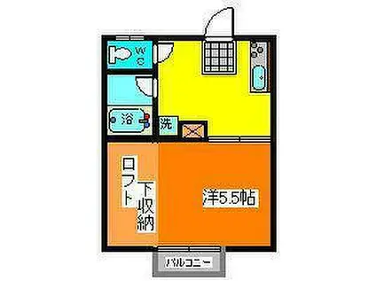 パークハイツ泉(1K/2階)の間取り写真