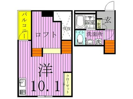 RADIANCE新松戸(ワンルーム/2階)の間取り写真