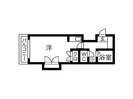プラザTOWA(ワンルーム/1階)の間取り写真